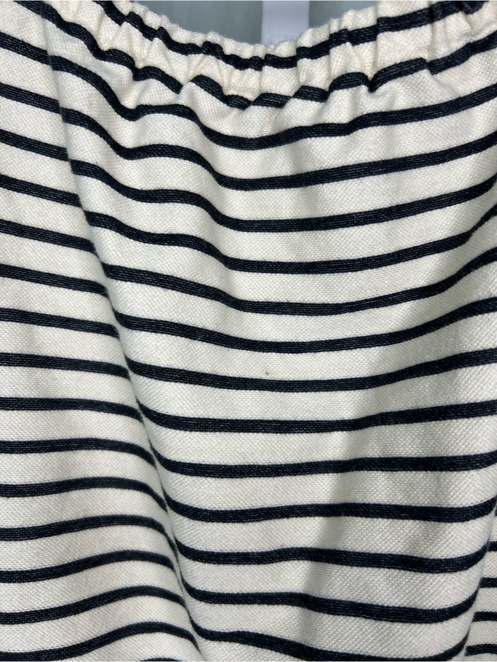 Madewell Melody Striped Off the Shoulder Drawstring Top XXS Coastal Preppy - Picture 3 of 8